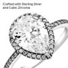 Pandora Jewelry Sparkling Teardrop Halo Cubic Zirconia Ring