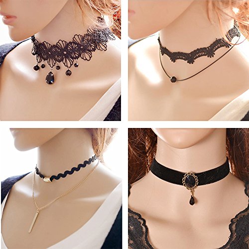 Lace Choker Necklace Velvet Stretch Punk Gothic Tattoo Lace