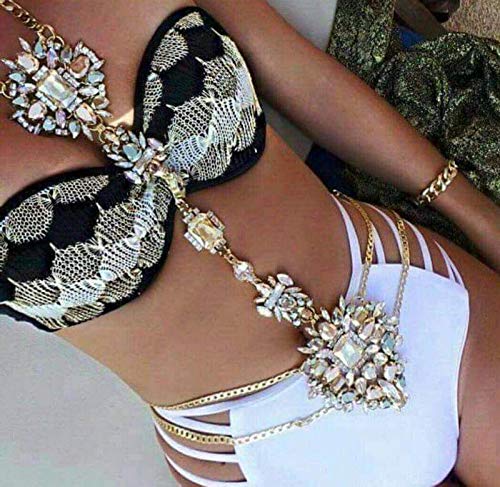 Bikini Necklace Waist Body Chain Crystal