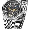 Agelocer Men's Top Brand Stainless Steel Skeleton Mechanical Luxury Watch