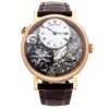 Breguet Tradition Skeletal Dial Leather Mens Watch  