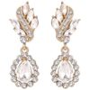 EleQueen Women's Austrian Crystal Art Deco Earrings