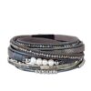 AZORA Womens Leather Wrap Bracelet Handmade
