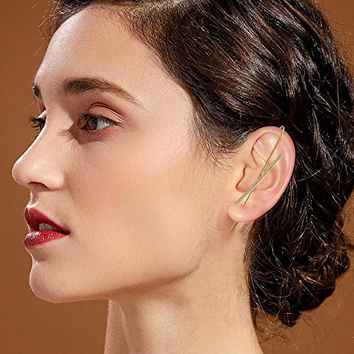 4Pairs Ear Cuff Wrap Crawler Hook Earrings for Women