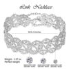 3 Pack Rhinestone Crystal Choker Necklace Link Bracelet
