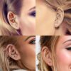 Butterfly 12 Pcs Ear Wrap Crawler Hook Earrings