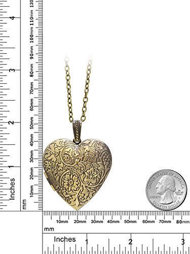 Flowers Heart King Locket Pendant Necklace Charm