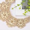Alilang Golden Tone Matte Filigree Floral Cut Collar Necklace