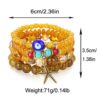 Dive into Elegance: Unveiling the Bohemian Bliss of the 4-String Starfish Charm Bracelet Set! ??