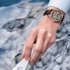 Agelocer Men's Top Brand Mechanical Hand-Winding Skeleton Watch