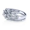 Size 7 Engagement Wedding Ring Rhodium Plated Sterling Silver Round Cubic