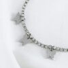 Necklace Rhinestones Butterfly Choker Necklaces Chain