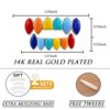 Hip Hop 14K Gold Plated Rainbow Vampire Fangs Grillz