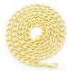 Nuragold 10k Yellow Gold 11mm Cuban Curb Link Chain Bracelet