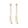 Gold Long Shooting Star Drop Earrings Lucky Star Pendant