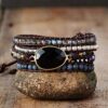 YGLINE Healing Black Onyx Wrap Bracelet