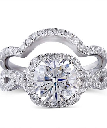 Platinum Engagement Ring Bridal Set 2