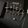 Hypoallergenic Piercing Gold Ear Cuffs Crawler Hook Earrings