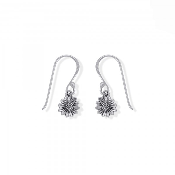 Boma Jewelry Sterling Silver Sunflower Dangle Earrings
