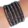 Genuine Leather Bracelet: Multi-Color Beads Wrap for Effortless Style