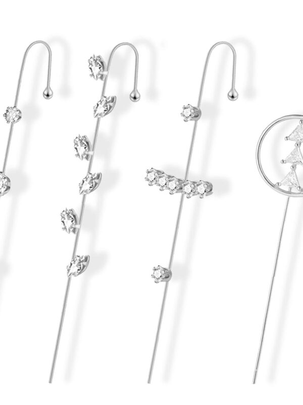 Gold Pearl Cubic Zirconia Hoop Earrings