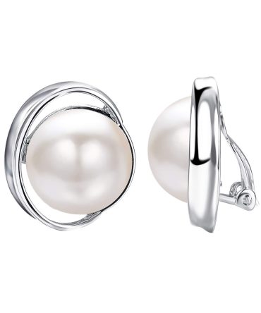Timeless Elegance: Simulated Ivory Pearl Clip Earrings