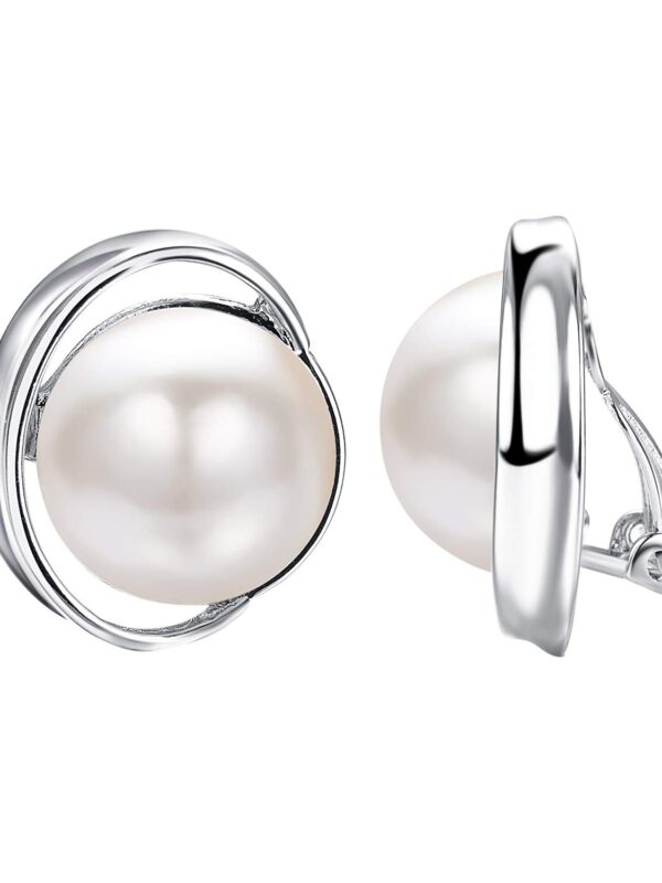 Timeless Elegance: Simulated Ivory Pearl Clip Earrings