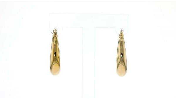 Ross-Simons 14kt Yellow Gold Graduated Hoop Earrings