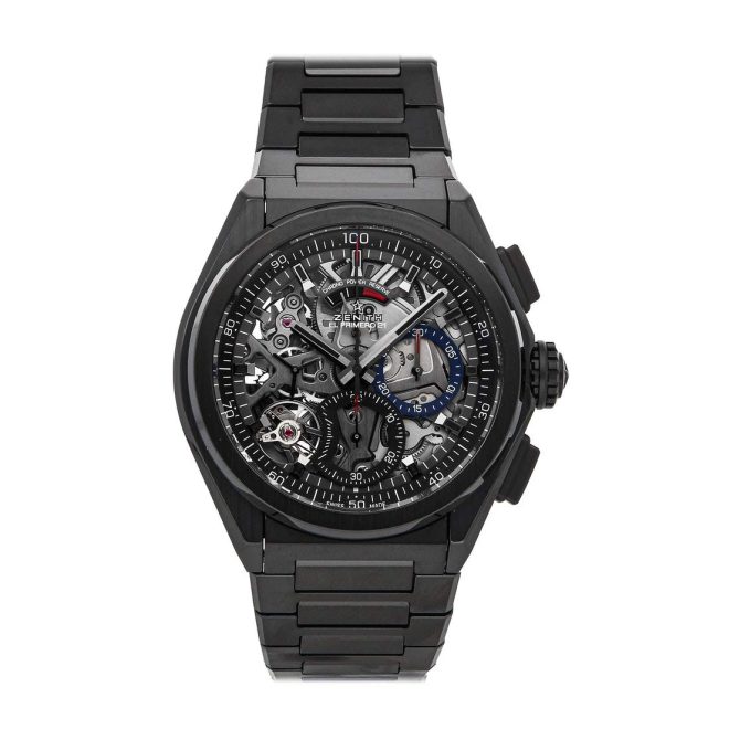 Automatic Skeleton Dial Watch Zenith Defy Mechanical