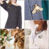 9 Pieces Woman Animal Brooch Pins Set Vintage Crystal Pin