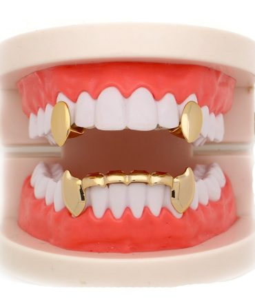 Teeth Grillz 14k Gold Vampire Dracula