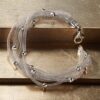 Ross-Simons Italian Sterling Silver Beaded Mesh Bracelet