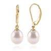 PAVOI 14K Yellow Gold Plated Freshwater Cultured Pearl Earrings