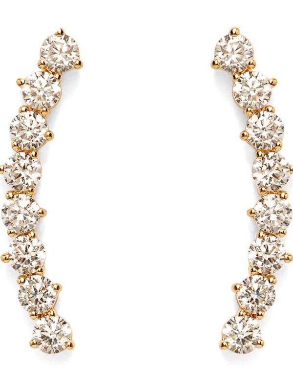 PAVOI 14K Yellow Gold Plated"Hearts & Arrows" Ear Crawler