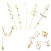 Wrap Crawler Hook Earrings Draping Chain Stud