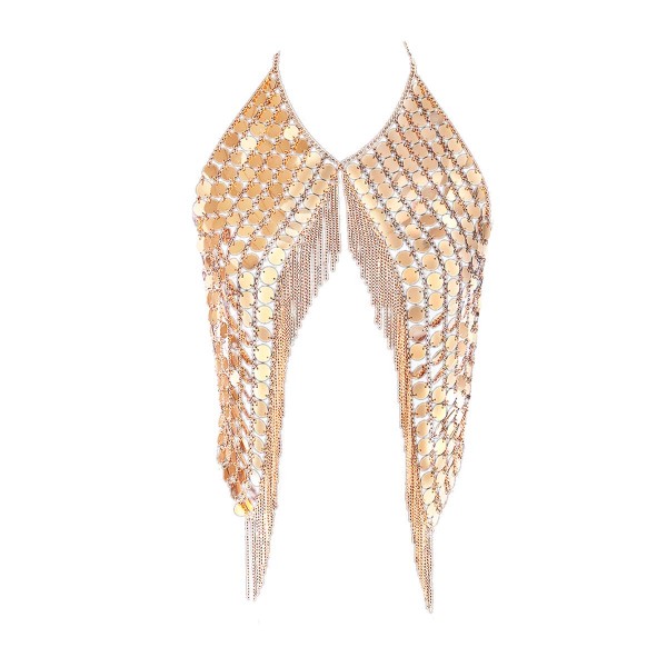 Halter Backless Tank Top Bra Body Chain Necklace