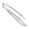 925 Sterling Silver .05ct Diamond Bangle Bracelet Cuff Expandable