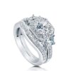 BERRICLE Rhodium Plated Sterling Silver Round Cubic Zirconia