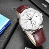 Adam Gallagher Wrist Watch with Brown Leather Strap