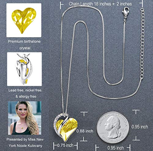 Leafael Infinity Love Heart Pendant Necklace