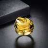 Elegant 18k Gold Plated Flower Statement Ring – Versatile Luxury for Every Occasion 💍