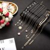 16 Pieces Layered Choker Necklace Adjustable Pendant