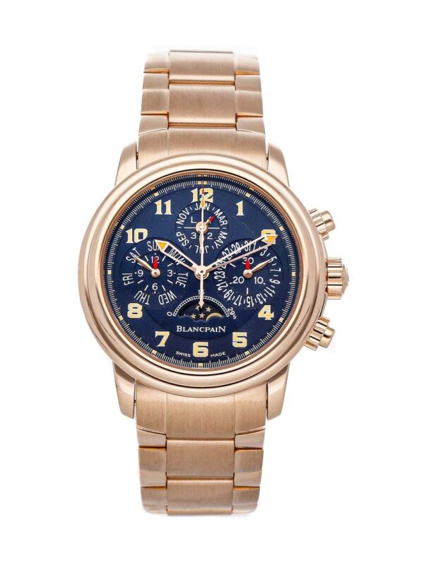 Blue Dial Watch Blancpain Leman Mechanical