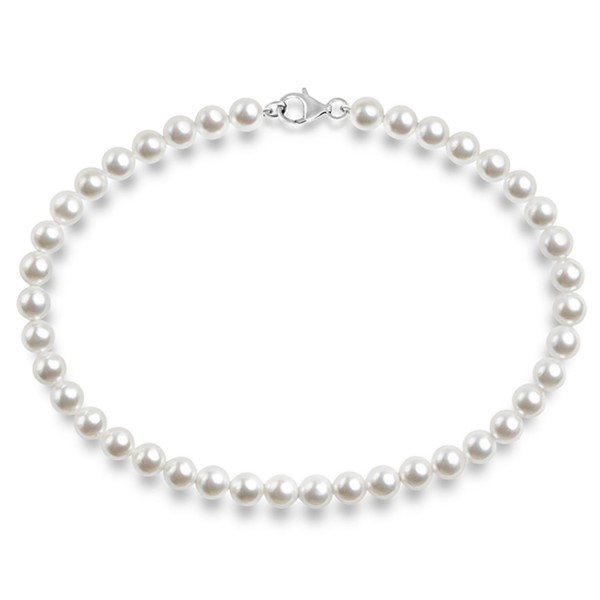 Pearl Choker Round White Simulated Shell Pearl Necklace Strand