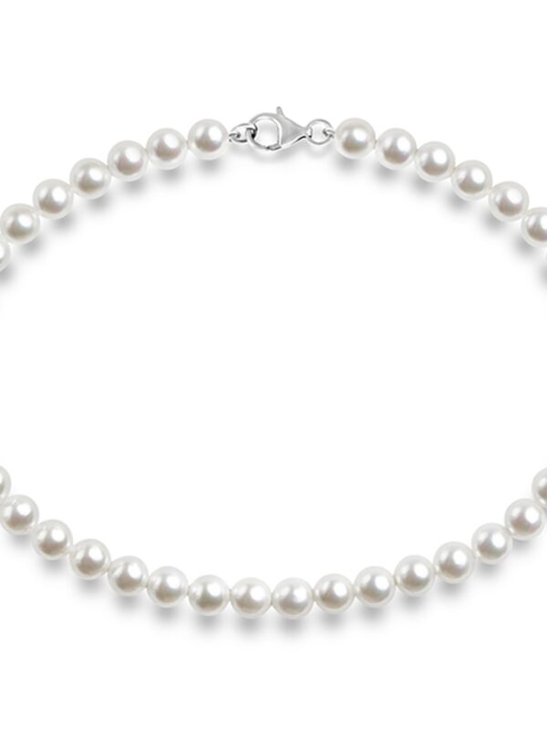 Pearl Choker Round White Simulated Shell Pearl Necklace Strand