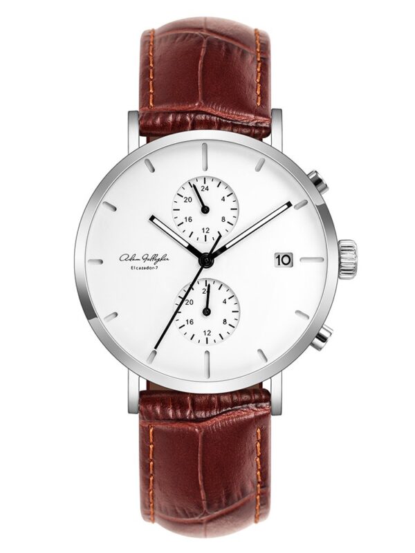 Adam Gallagher Wrist Watch with Brown Leather Strap