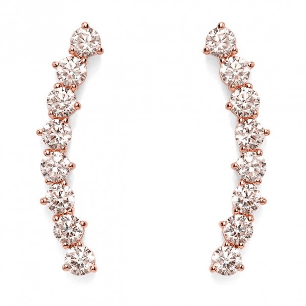 PAVOI 14K Rose Gold Plated"Hearts & Arrows"