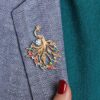 8 Pieces Women Brooch Set Colorful Animal
