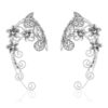 Handmade Elf Fairy Earrings Cuff Wrap Clip-on Filigree