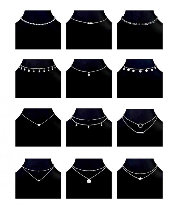 Chain Gold Bead Necklace Coin Moon Star Pearl Pendant